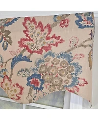 Rlf Home Silvia Regal 100% Cotton Rod Pocket Lined Window Valance 50" x 17" Multi