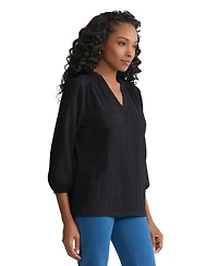 Jones New York Women's Smocked Shoulder Top