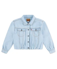 Levi's Girls' 4-6X Front-Button Bubble Trucker Jacket
