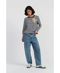 Chinti & Parker Women's Snoopy Varsity Long Sleeve Tee