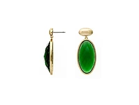 Rivka Friedman Faceted Kelly Green Drop Earrings