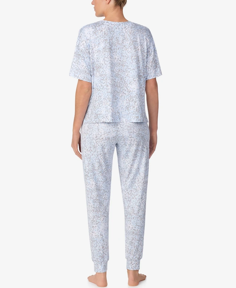 Dkny Women's Short-Sleeve Top & Jogger Pants, 2-Piece Set