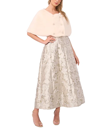 Msk Women's Double Breasted Cape Jacket