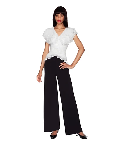 White Tie by Shani Women's V-Neck Jumpsuit