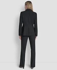 Dkny Women's Newspaper-Print One-Button Blazer