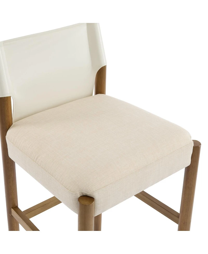 Streamdale Furniture Modern Solid Wood Bar Stool with Polyester Cushion, Set of 2