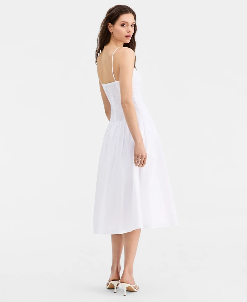 Row A Women's Gathered-Bodice Fit & Flare Dress