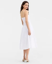 Row A Women's Gathered-Bodice Fit & Flare Dress