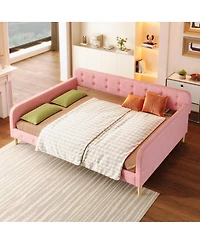 Streamdale Furniture Queen Size Upholstered Daybed with 4 Support Legs
