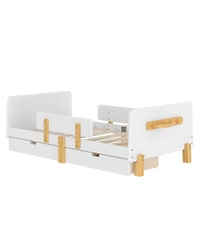 Streamdale Furniture Platform Bed with Storage, Solid Wood Frame, No Box Spring Needed