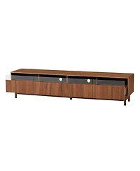 Streamdale 78" Tv Stand for Living Room - Modern Entertainment Center with Drawers & Glass