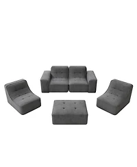 Streamdale Furniture Modular Sectional Sofa Set w/ Ottoman, Tufted, Deep Seat, Chaise, Accent Chair