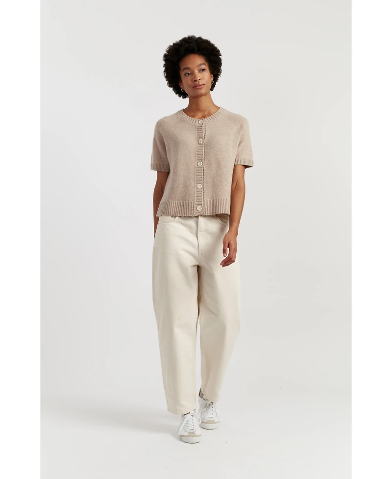 Chinti & Parker Women's Lightweight Wool-Cashmere Button-Front Tee