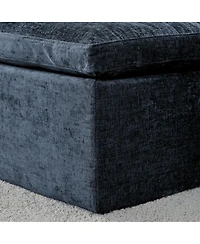 Streamdale Furniture 143" Cloud Sectional Couch with Comfy Chaise, U-Shaped Modular Sofa, Blue