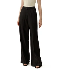 Lilysilk Women's Silk Wool High-Waisted Wide-Leg Pant