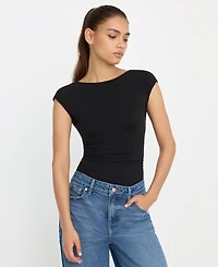 Good American Women's Super Stretch Open Back Body Suit