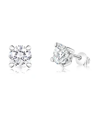 Chanteur Girls /Girl/April Crystal White Gold Palladium Plating Screwstud Earring
