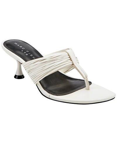 Marc Fisher Ltd Women's Pamilla Leather Kitten Heel Sandals