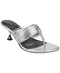 Marc Fisher Ltd Women's Pamilla Leather Kitten Heel Sandals