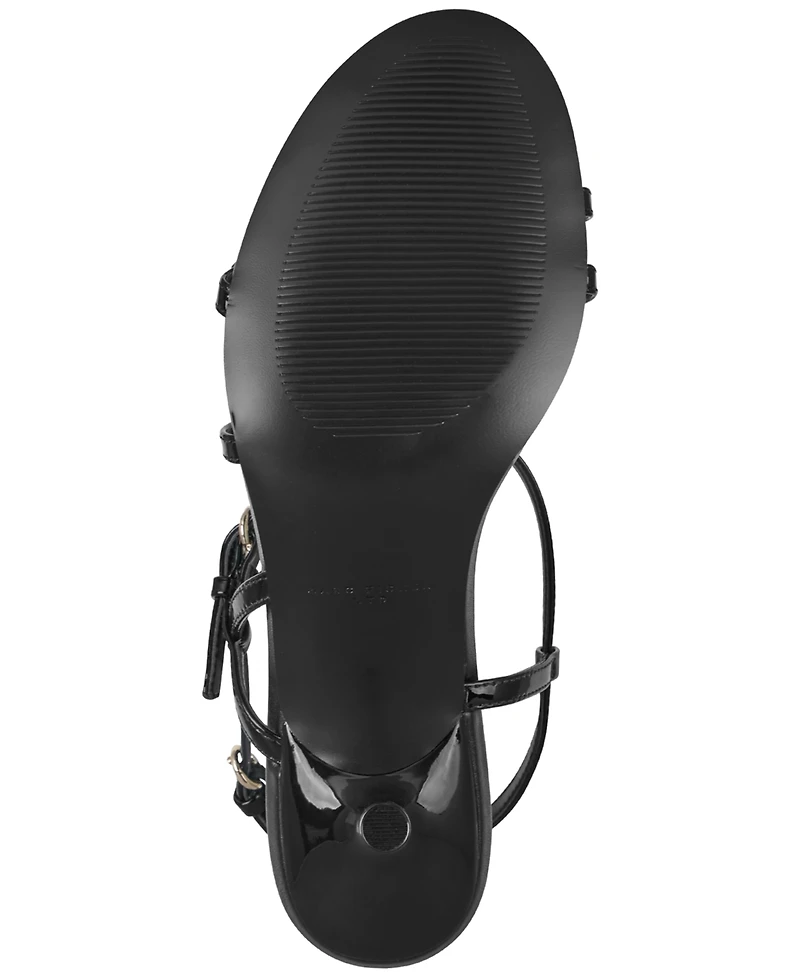 Marc Fisher Ltd Women's Nylah Strappy Leather Kitten Heel Sandals