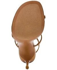 Steve Madden Women's Python Embellished T-Strap Stiletto Heel Dress Sandals