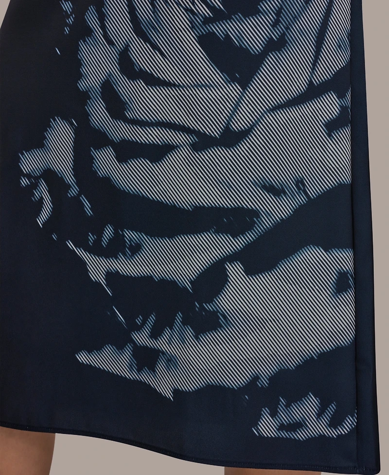 Donna Karan New York Women's Floral A-Line Midi Skirt