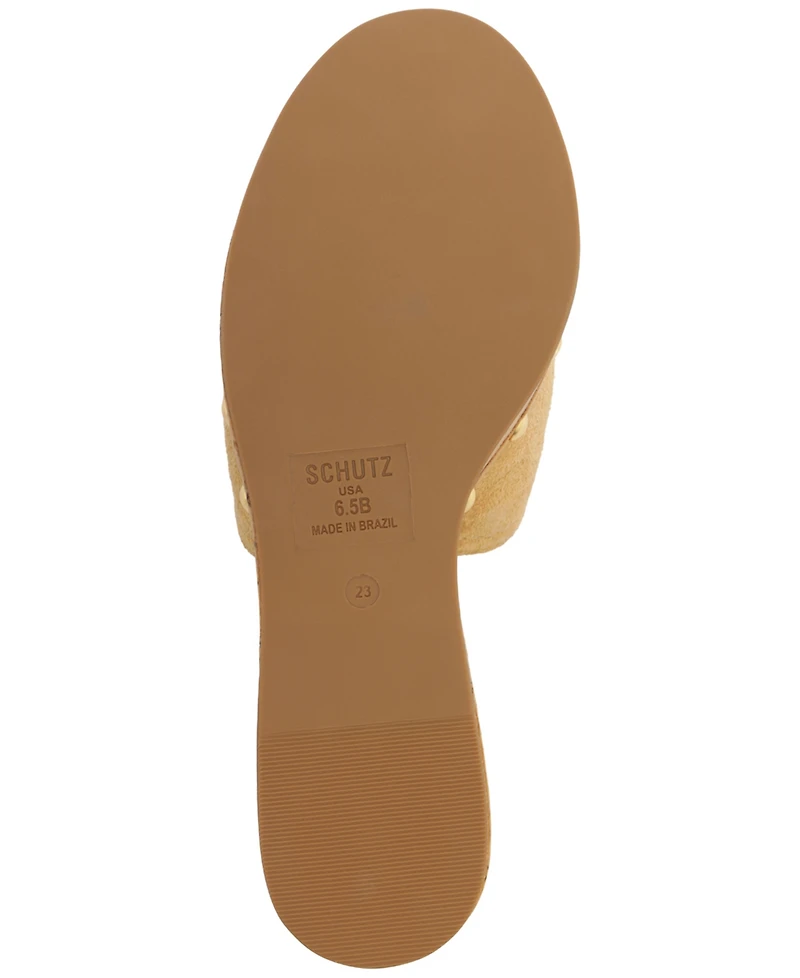 Schutz Women's Kayana Round Toe Wedge Sandals