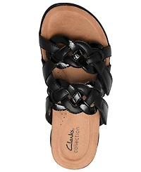 Clarks Women's April Rae Round Toe Flat Sandals