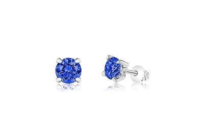 Chanteur/Girl/September Crystal White Gold Palladium Plating Screwstud Earring