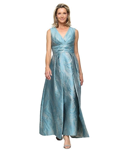 Alex Evenings Women's Sleeveless Column Ball Gown