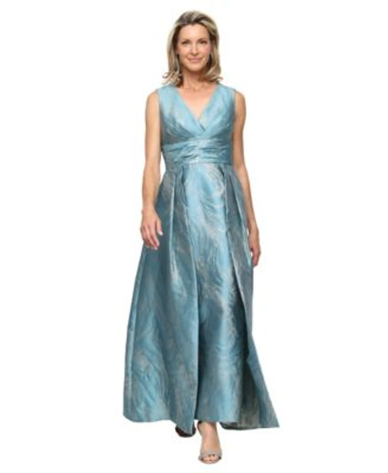 Alex Evenings Womens Sleeveless Column Ball Gown