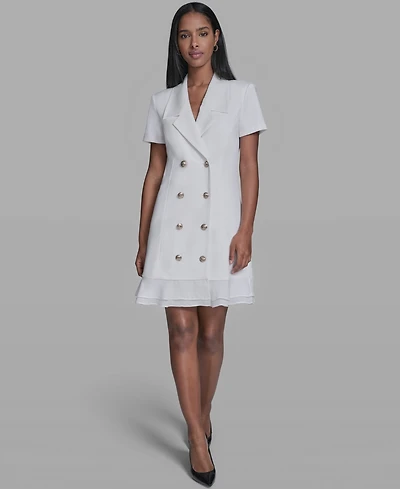 Karl Lagerfeld Paris Women's Short-Sleeve Blazer Dress