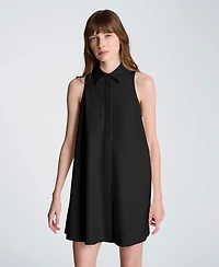 Kenneth Cole Women's Halter Collared Shirt Swing Dress