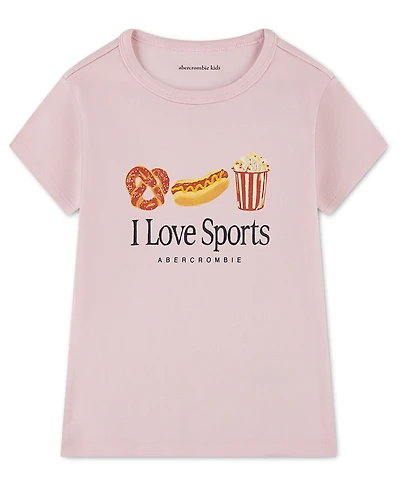 abercrombie kids Girls' Sports Baby Crewneck T-Shirt