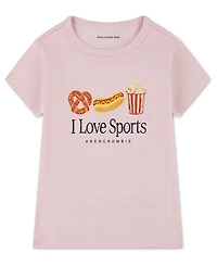 abercrombie kids Girls' Sports Baby Crewneck T-Shirt