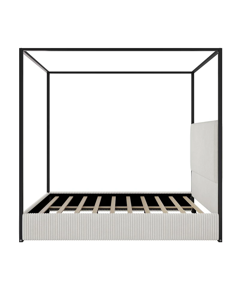 Streamdale Furniture Queen size Modern Luxury Metal Canopy Bed