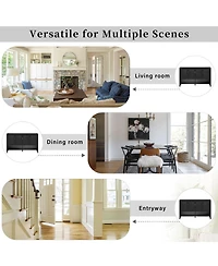 Streamdale Furniture 55.1" 4-Door Storage Sideboard with Open Shelf & Adjustable Shelves