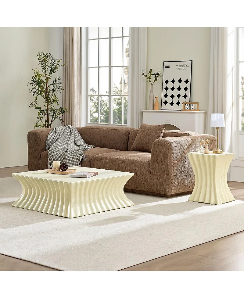 Streamdale Furniture Vintage Fiberglass Coffee Table Set