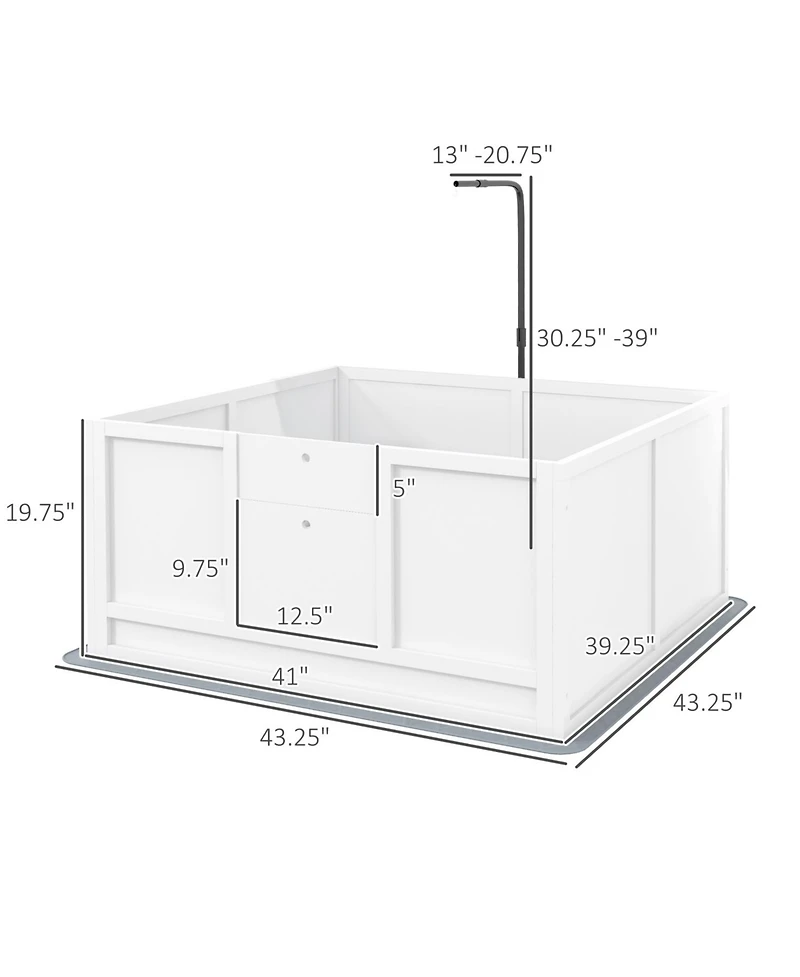 Aostirmotor Spacious Whelping Box for Dogs in White