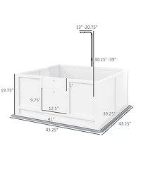 Aostirmotor Spacious Whelping Box for Dogs in White