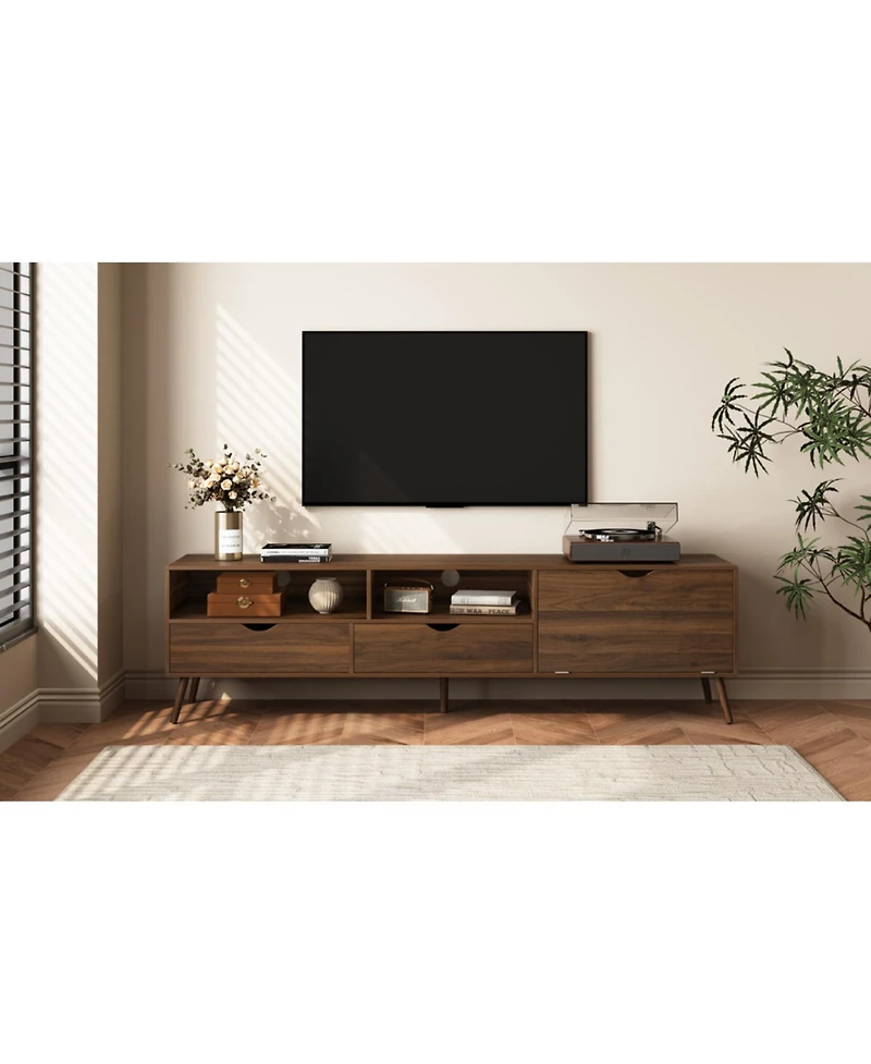 Streamdale Furniture Mid Century Tv Stand - Media Console for TVs up to 80