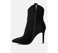 Nat-love Womens Velvet Cow Girl ankle boot