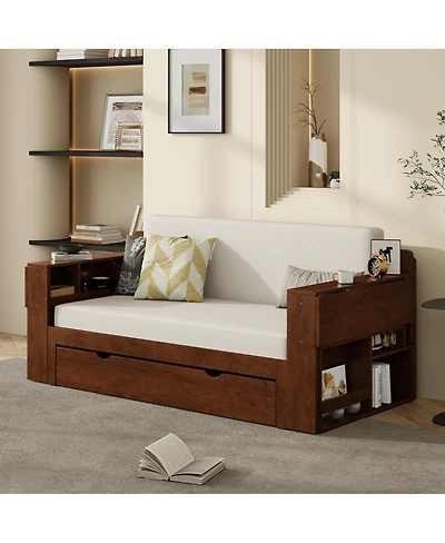 Streamdale Furniture Full Daybed with Removable Desk & Storage Drawers
