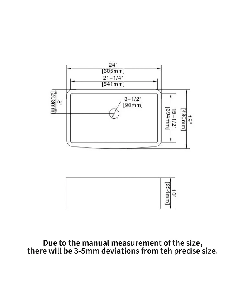 flynama huluwat White Farmhouse Kitchen Sink Ceramic Arch Edge Apron Front Single Bowl