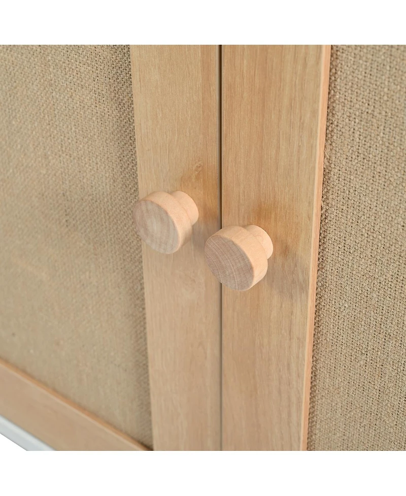 Streamdale Furniture 2-Piece Cat Litter Box Enclosure Furniture, 3-in-1 Hidden Litter Box & Side Cabinet