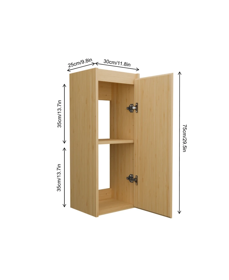 Streamdale Furniture Bamboo side pressing process large capacity wall cabinet