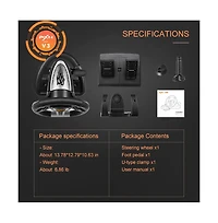 Pxn V3 Pro 180 Usb Black Racing Wheel With Pedals.