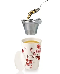 Tea Forte Kati Cherry Blossom Steeping Cup and Loose Tea Canister, 3-Pc.