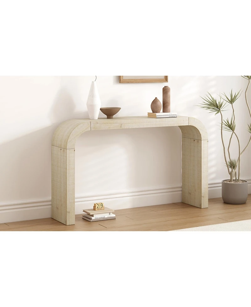 Streamdale Furniture 52" Curved Edge Wood Console Table