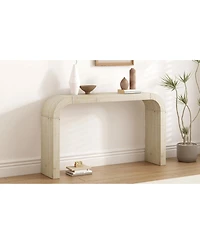 Streamdale Furniture 52" Curved Edge Wood Console Table
